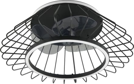 REALITY KARLSBORG - Ventilator - Zwart mat - incl. 1x SMD 30W