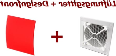 Ventilatierooster Design - Afzuigrooster Rooster - Ventilatie Ruimte - Verwisselbaar Designfront - Ø 100 mm - Rood