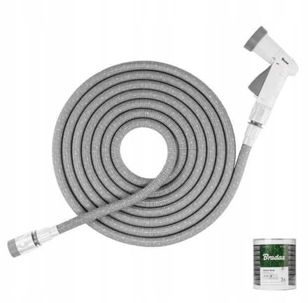 Bradas Secret Hose Uitschuifbare spuitslang 5-15m Grijs