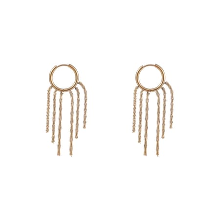 Go Dutch Label Oorhangers fringe ring Goud