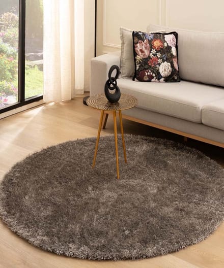 Velvet vloerkleed rond - Posh grijs 280