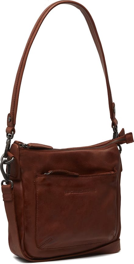 Chesterfield Caroline Antique Washes Waxed Pull Up Schoudertas - Cognac
