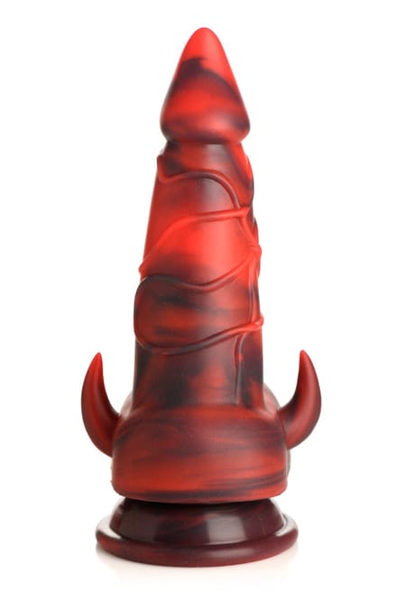 LustyToys ® Silicone Dildo Horny Devil Demon Red