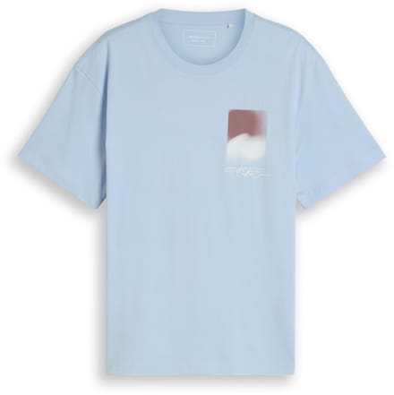 Tom Tailor Denim - T-shirt met relaxte pasvorm en print - Maat L - Light Metal Blue