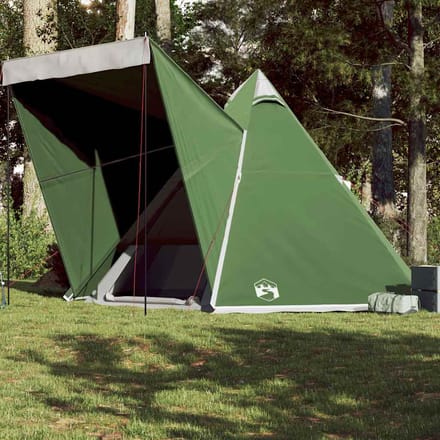 Vidaxl Gezinstent Tipi, 6-Persoons, Groen, Waterdicht