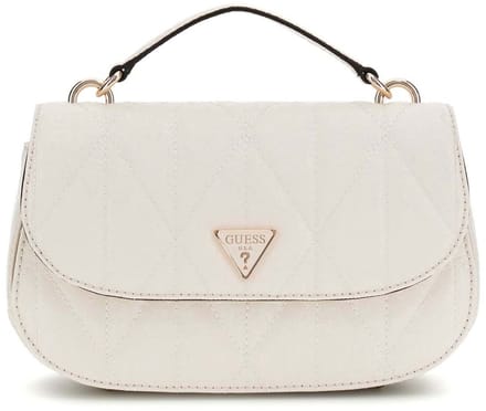 GUESS schoudertas handtas Aldina Top Handle Flap Crossbody Bag Cream White crème