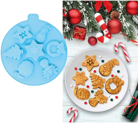 Fiestas Guirca - Siliconen koekjesvorm kerstbal - blauw