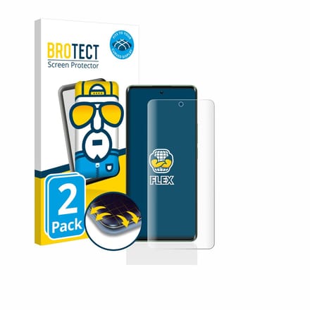 BROTECT - Screenprotector voor realme 11 Pro Plus - Folie Beschermfolie transparant volledig dekking - 2 Stuks