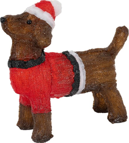Christmas Decoration Kerstverlichting figuur - hond - 38 cm - LED verlichte figuren