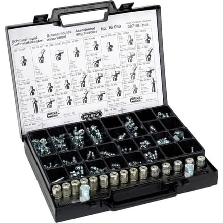 Pressol Smeernippel-assortimentsdoos 387 stuks 215 mm 1 stuk(s)