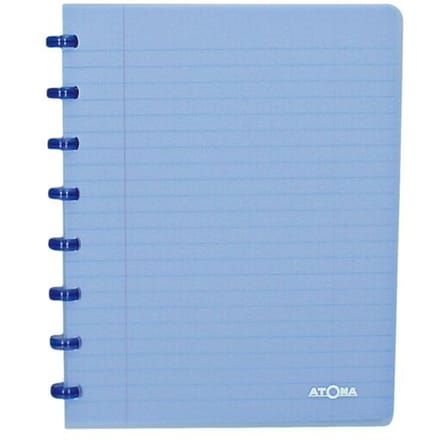 Schrift Atoma A5 ruit 5x5mm 144blz 90gr PP transparant assorti
