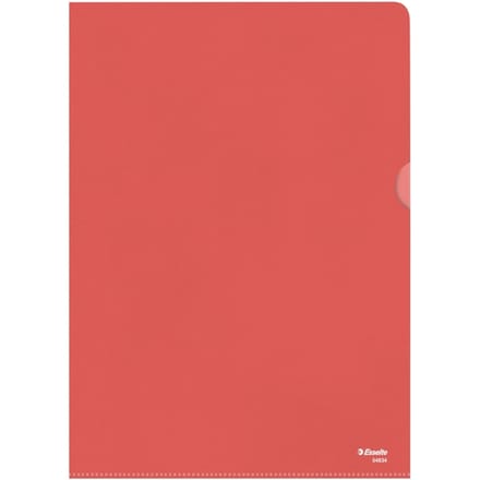 Esselte Standaard Zichtmap A4 - 0,11mm PP Folie - 100 Stuks - Rood