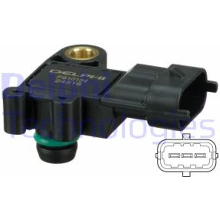 Sensor, inlaatspruitstukdruk DELPHI PS10154