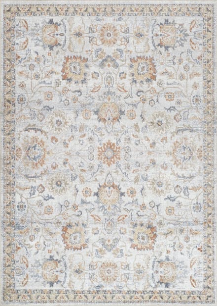 SURYA Esther vloerkleed wasbaar oosters vintage crèmekleurig
