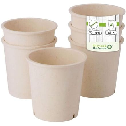 GGM Gastro (60 Stück) Mehrwegbecher - 400ml - Ø 95mm - Cremeweiß