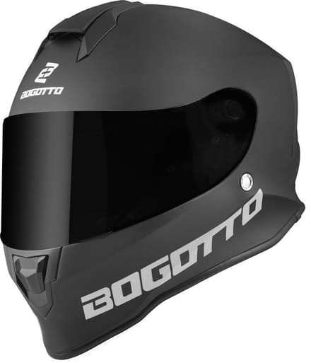 Bogotto H151 Solid Mat Zwart Motorhelm - Helm