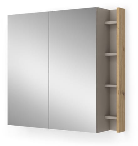 Vicco Edelin Badkamerspiegelkast – 80 x 75 cm met planken Kasjmier