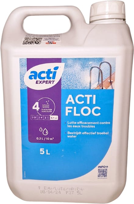 Acti Vlokmiddel 5L - Klaringsmiddel - Anti Alg Zwembad - Algenbestrijding