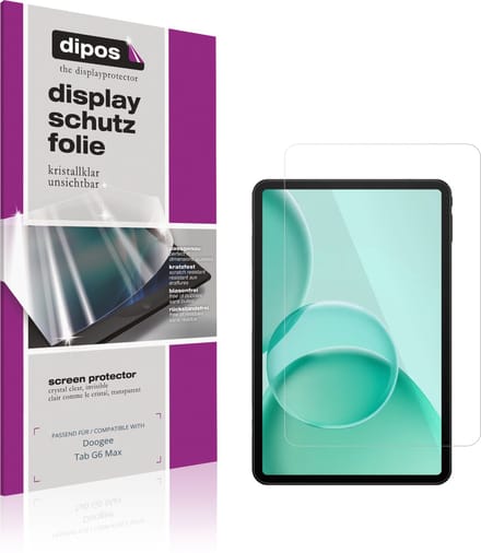 dipos – 2x Beschermfolie geschikt voor DOOGEE TAB G6+ | Krasbestendige & heldere Screenprotector Ultra-Thin
