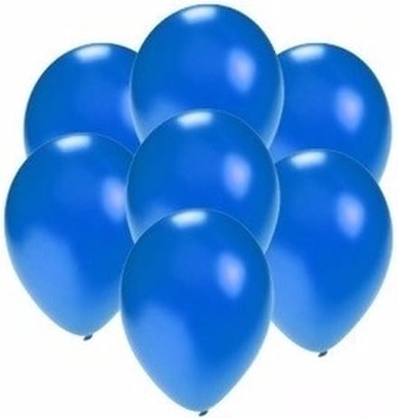 Party ballonnen in klein formaat - blauw - 100x - 13 cm - feestartikelen/versiering