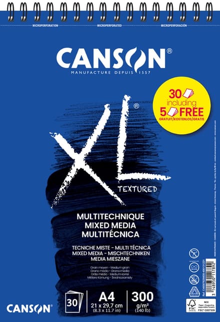 CANSON tekenblok XL Mixed Media A5 spiraal