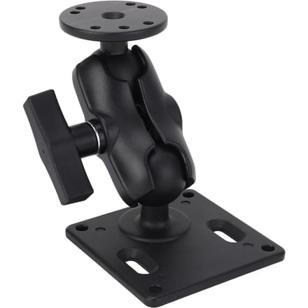 Support à double boule avec deux plaques Bras à double rotule en aluminium avec adaptateur à boule de taille C de 1,5 pouce pour black