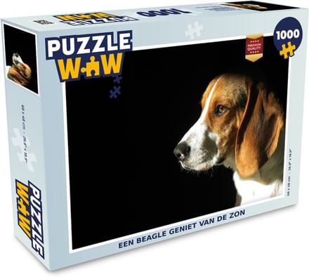 Puzzel Een beagle geniet van de zon - Legpuzzel - Puzzel 1000 stukjes volwassenen
