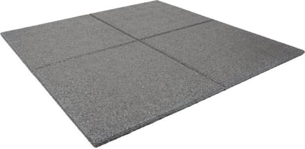 Terrastegel rubber | Grijs | Per 1 m² | Per stuk | 100x100cm | Dikte 2,5cm