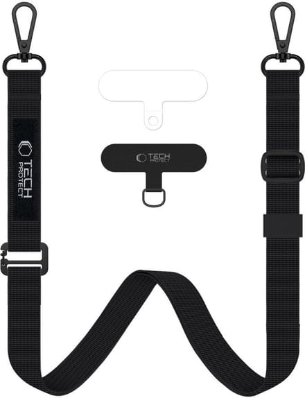 Tech-Protect C65 Rope Crossbody Leash - Black