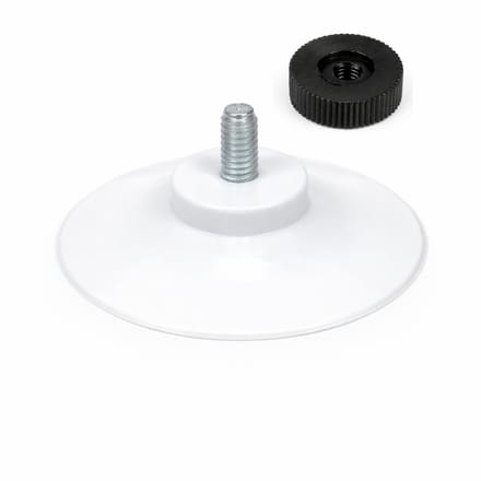 40mm Witte Zuignap met Schroefdraad + Zwarte Kartelmoer - type: GZ-462-ZM