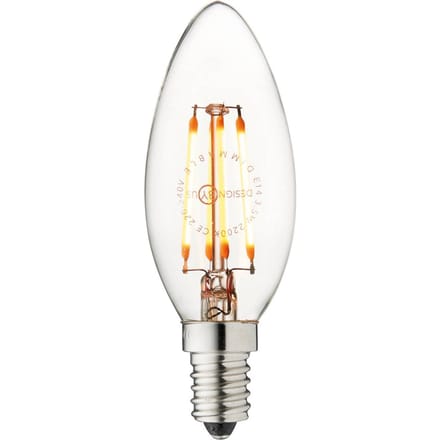 DESIGN BY US LED filament lamp kaarsvormig E14, 3,5 W, 2.200 K, gloeilamp, dimbaar