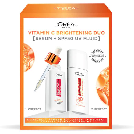 L'Oréal Paris Revitalift Pure Vitamine C Serum en SPF 50+ Onzichtbare Fluid Face Duo