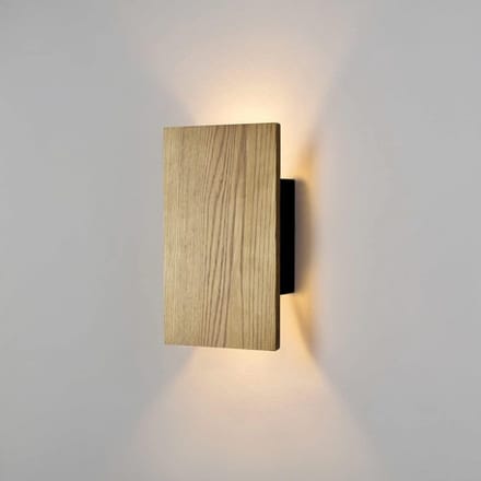 Vintage Houten Wandlamp met Schakelaar – Industrieel Design – LED 8W Warm Wit – Binnen