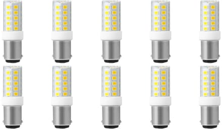 SPL Ba15d LED Lamp 3.5W - Neutraal Wit - 380lm - LED Buislamp T17 - 10 Stuks