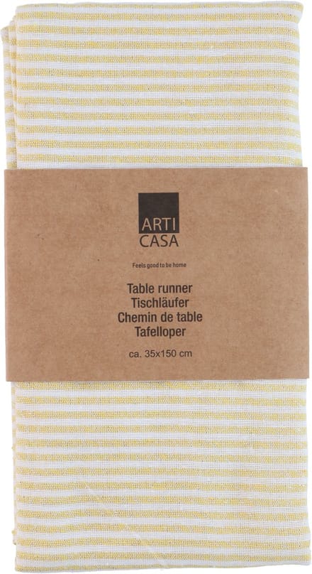 Table runner stripe lurex yell