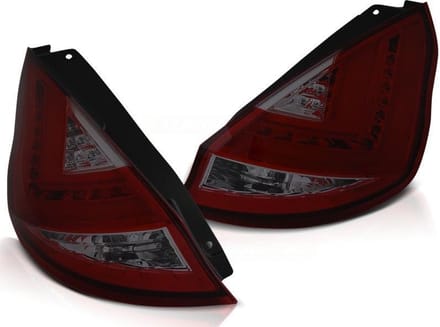 Achterlichten FORD FIESTA MK7 12-16 HB ROOD SMOKE LED STRIP