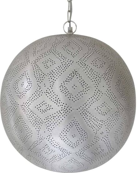 Safaary - Oosterse Hanglamp Zilver Mila Ø 40 x 44cm