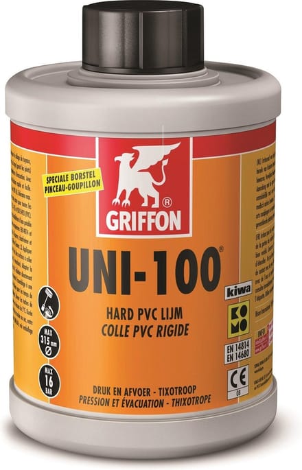 Hard-PVC-lijm UNI-100 pot 250ml - Kiwa Komo