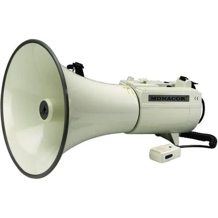 Monacor TM-45 Megafoon Met handmicrofoon, Met geluiden