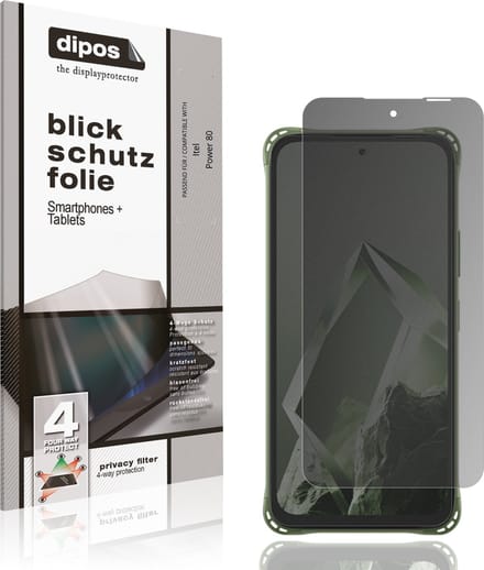 dipos – Matte Privacy Screenprotector geschikt voor Itel Power 80 | Anti-Spy Beschermfolie