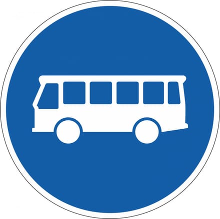 Rijstrook lijnbussen sticker, F13 300 mm