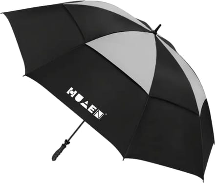 Nivard Moderne Golf Paraplu - Stormparaplu - Opvouwbaar - Windproof - Stormproef - UV Bescherming - Umbrella - Draagbaar - Grijs