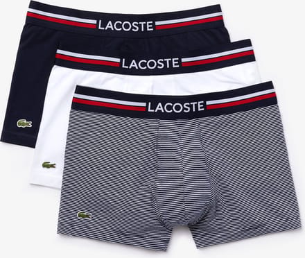 Lacoste Heren 3-pack Short - Navy/Wit/Rood - Maat M