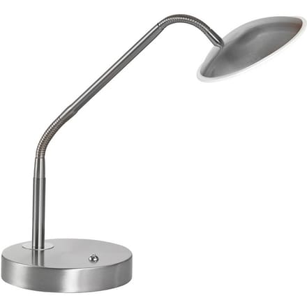 FISCHER & HONSEL LED tafellamp Tallri, nikkel, hoogte 60 cm, CCT-aanraakdimmer