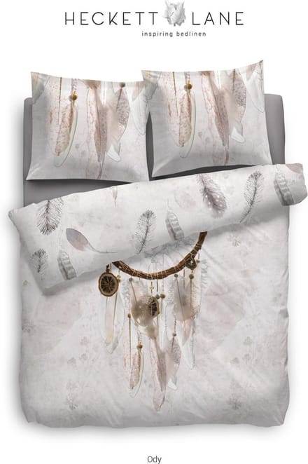 HNL Refined Satin Dekbedovertrek Ody - Eenpersoons - 140x200/220 cm - Wit