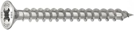 HECO TOPIX-Plus spaanplaatschroef 4x40mm - platkop - RVS - voldraad - PZD 2 - 61676 (Per 200 stuks)