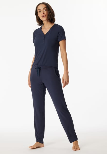 Schiesser Mix&Relax Long Dames Pyjamabroek - Maat 42
