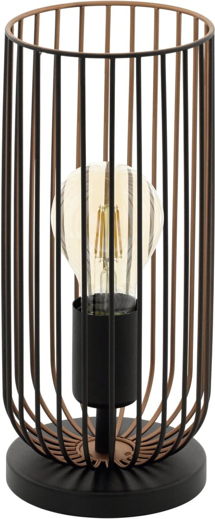 EGLO Roccamena Tafellamp - E27 - 31 cm - Zwart/Koper
