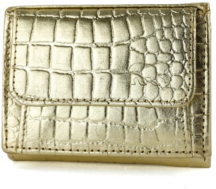 Bear Design Nana Leren Overslagportemonnee - Small Croco Champagne