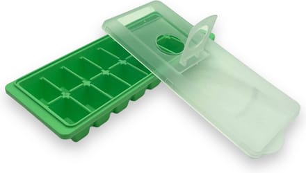 Groene IJsblokjes Maker met Deksel - Afmetingen 16x10.8cm